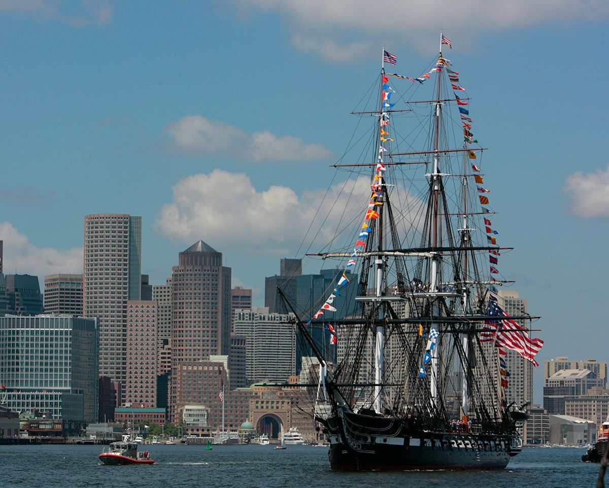 USS Constitution in Boston Harbor