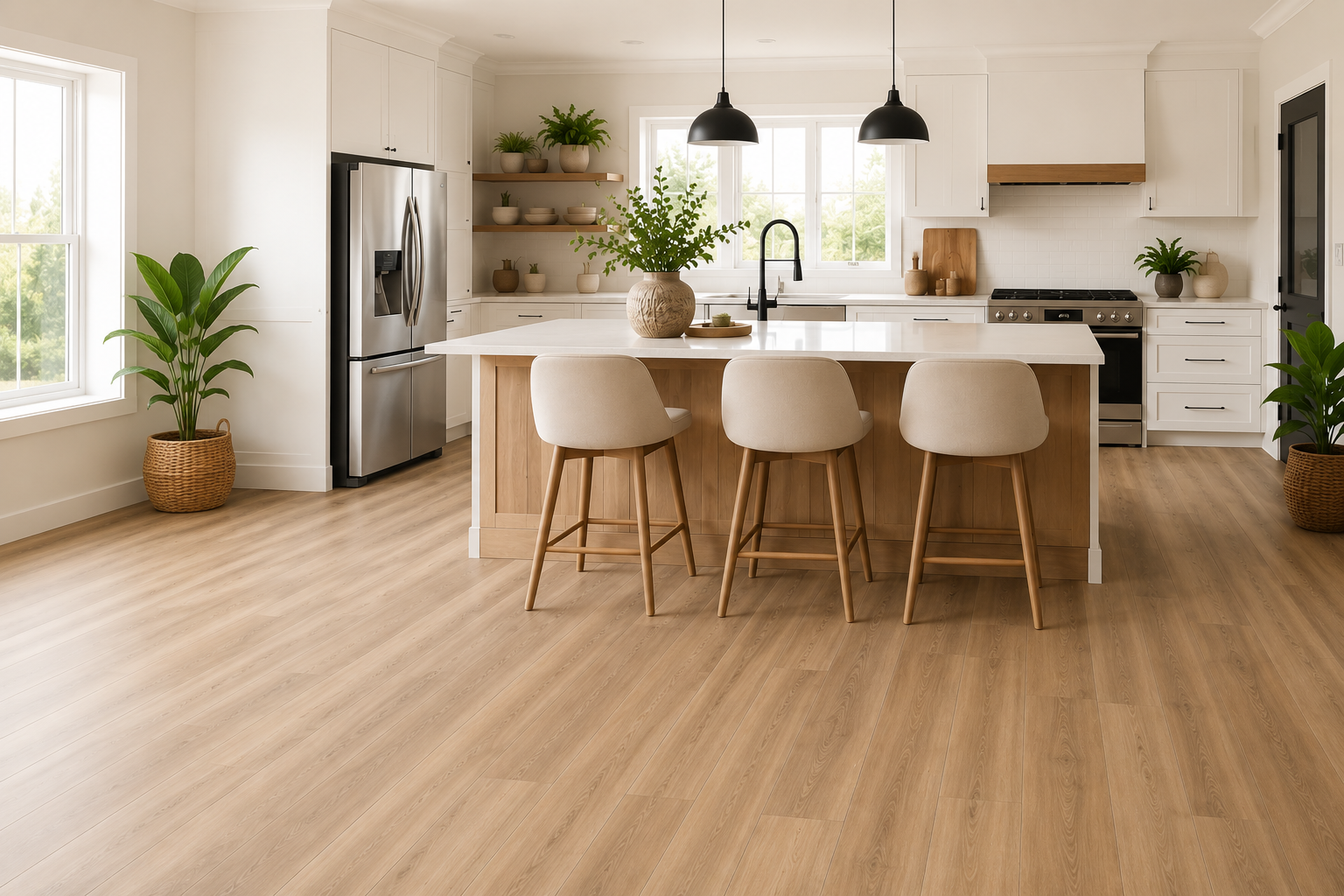 Modern family enjoying stylish laminate flooring in a bright Gauteng home by Picasso Laminate Floori