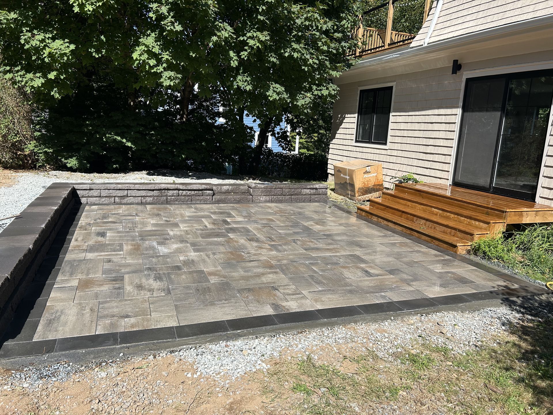 patio in a backyard