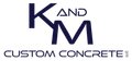 K and M Custom Concrete Logo