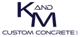 K and M Custom Concrete Logo