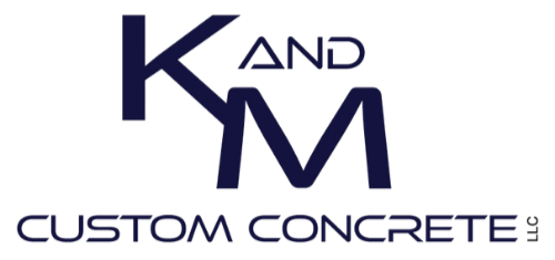 K and M Custom Concrete Logo