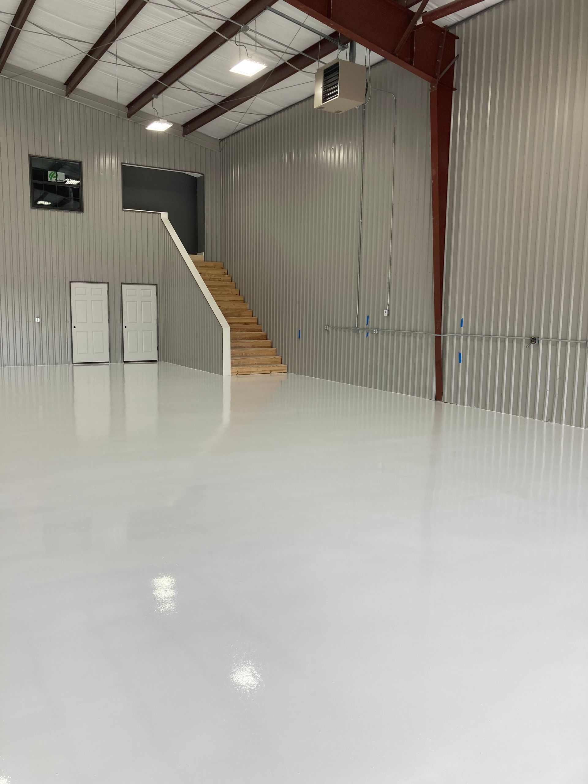 Polyaspartic garage floor coating, K and M Custom Concrete