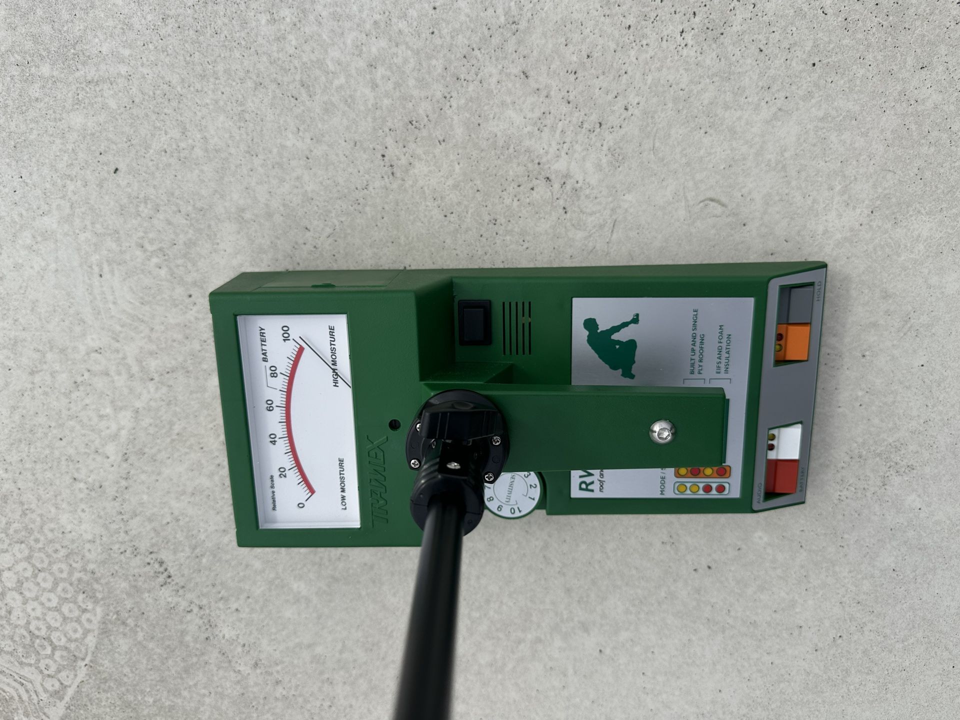 B&D Roofing Solutions uses a Tramex® moisture meter on compatible roofing systems to identify potent