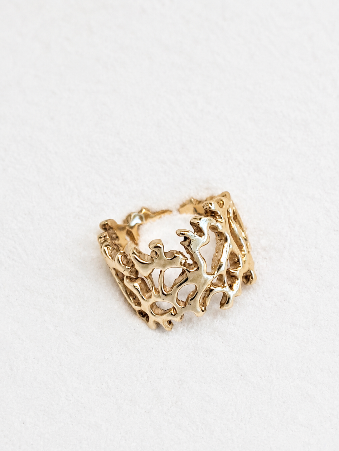 Ring van goud gemaakt met de verloren-wastechniek - YK Art