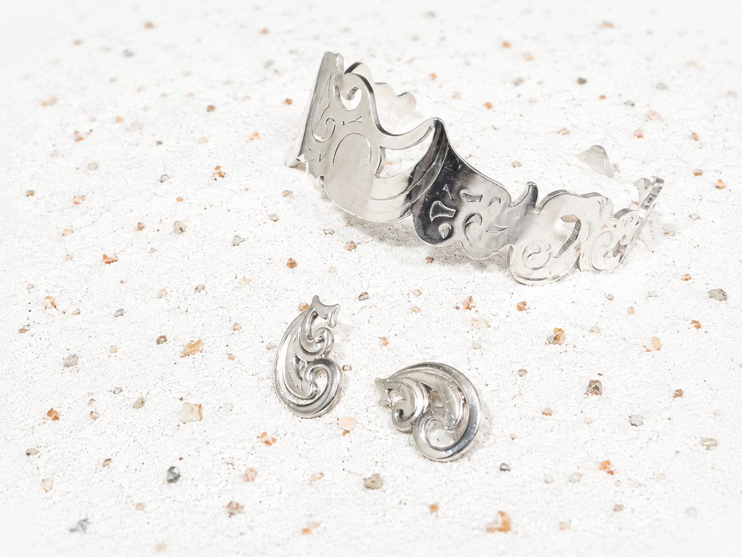 Armband en oorbellen van zilver - YK Art