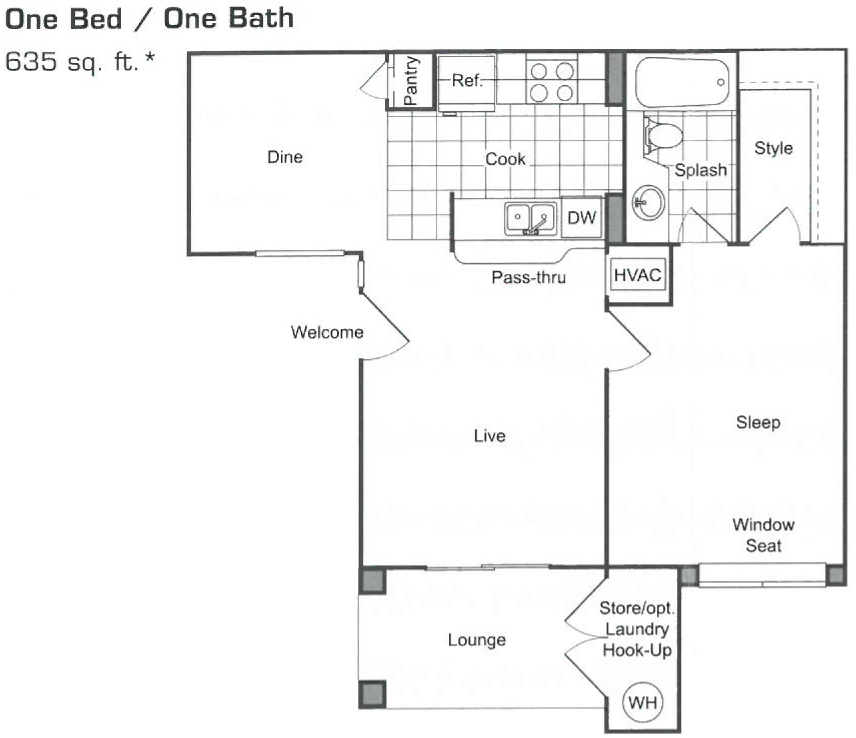 1 Bed | 1 Bath