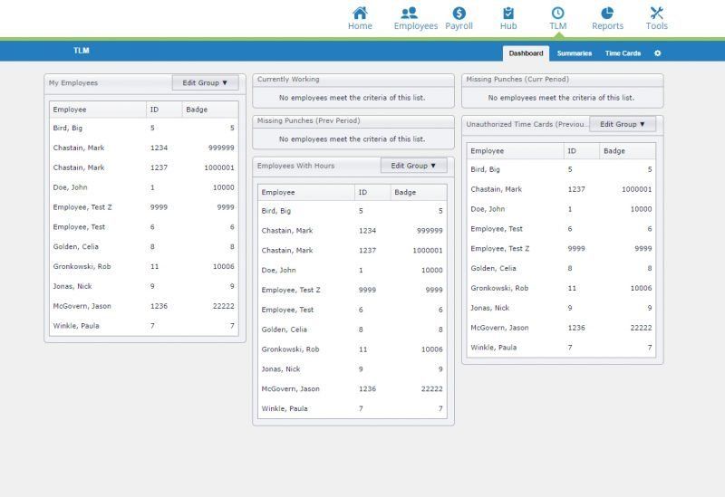 Dashboard Interface — Houston, TX — NU Energy Payroll HR