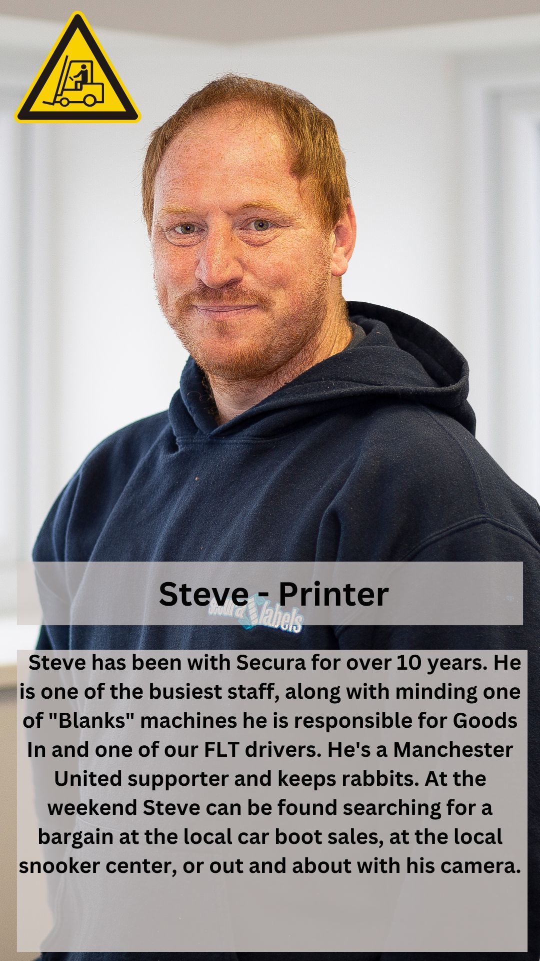 Steve. Printer at Secura Labels