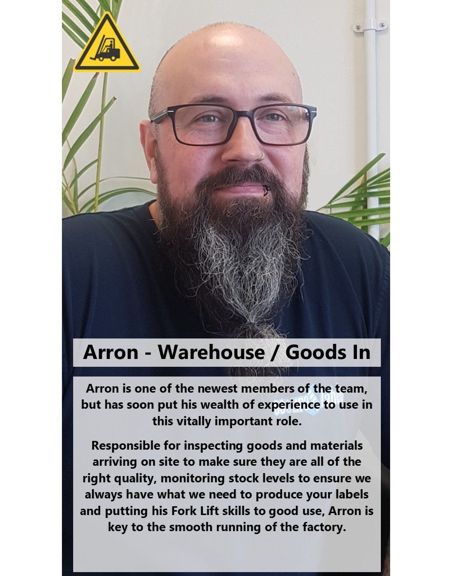 Arron - Warehouse / Good In specialist at Secura Labels