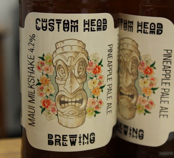 A alcoholic drink label shown on the product