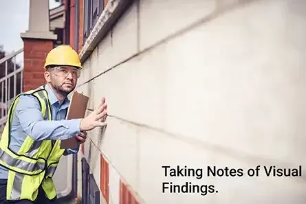 close inspection to locate faults in external timbers that point to hidden termite damage underneath walls in cairns.