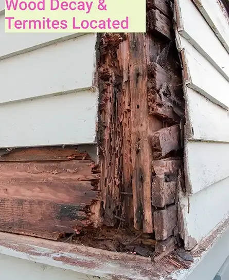 Wood decay found in most older timber homes in cairns. inspection detects decay