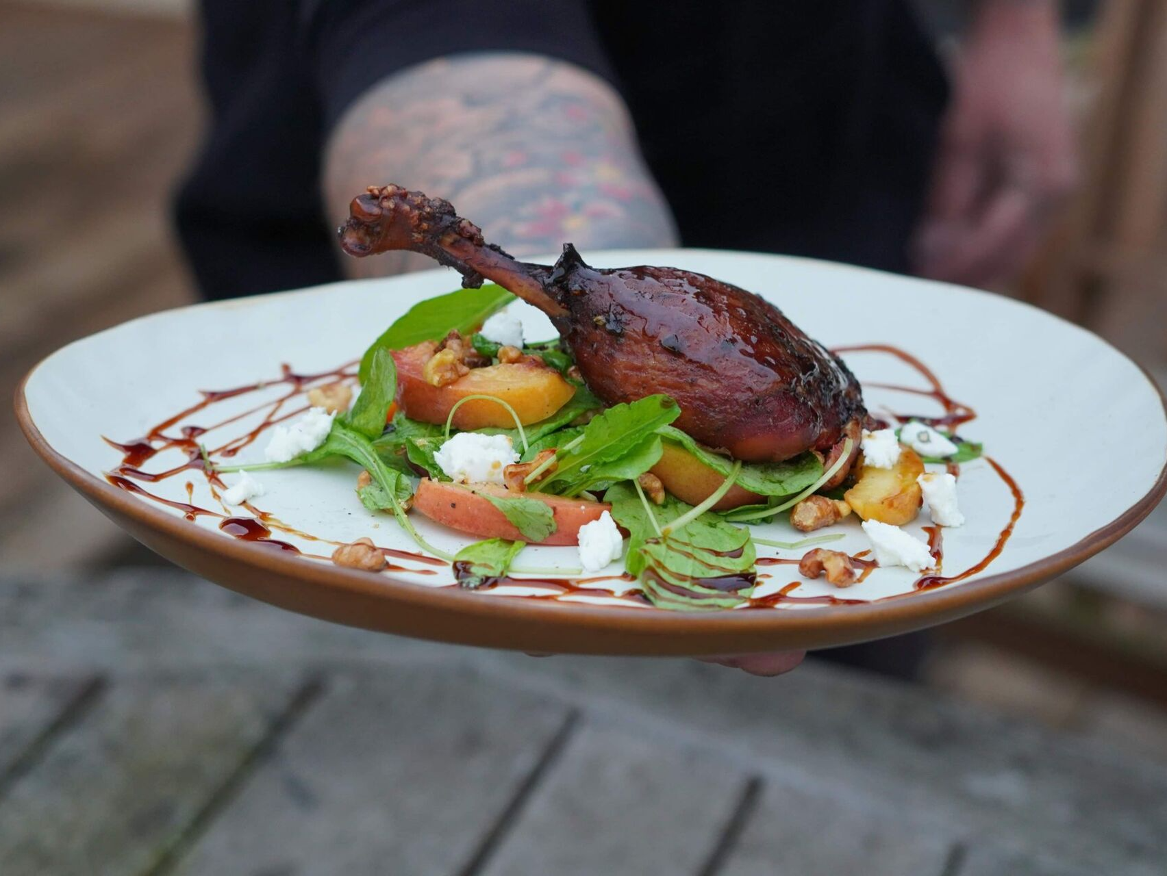 smoked duck leg