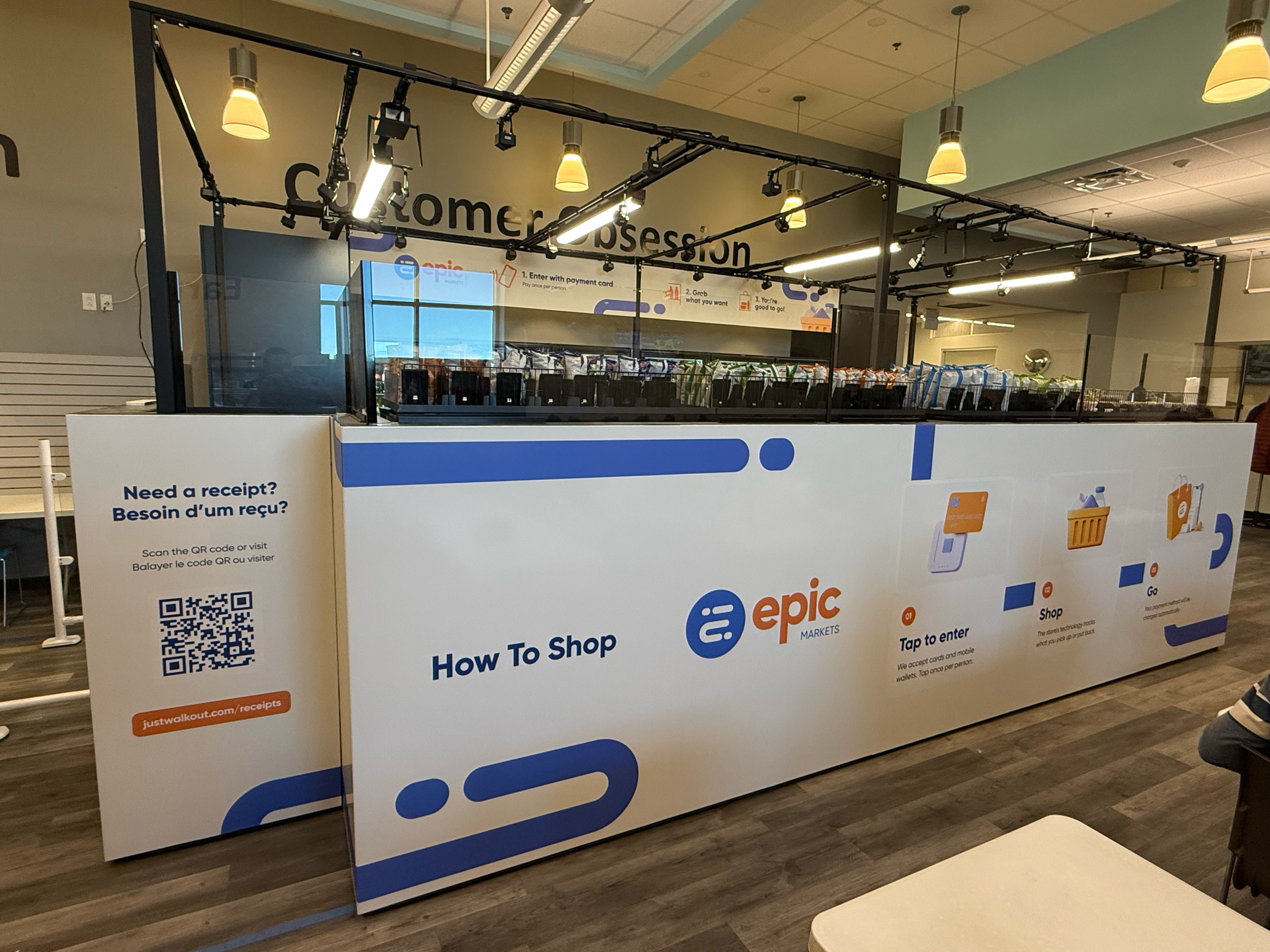A grocery store display with 