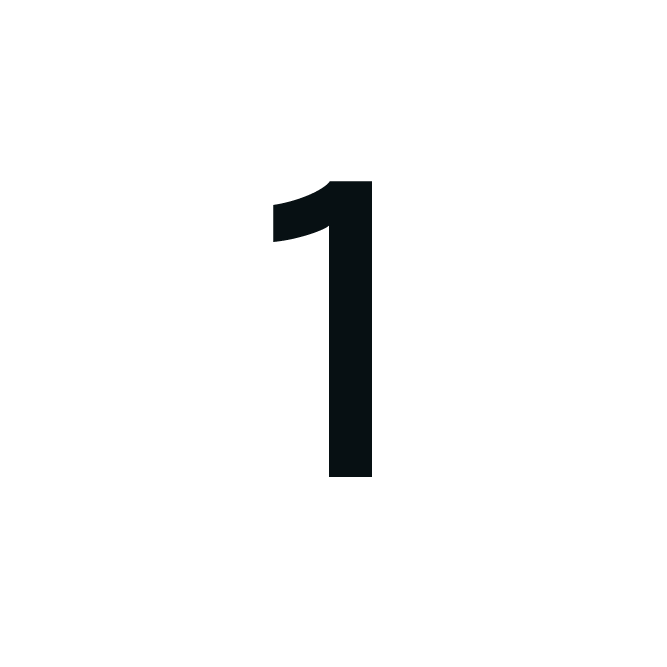 The number one written in a simple, black sans-serif font centered on a white background.