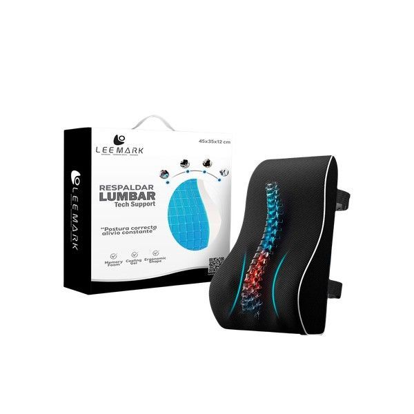 COJÍN LUMBAR ORTOPÉDICO
VISCOELÁSTICO CON GEL Y
MALLA TRANSPIRABLE
