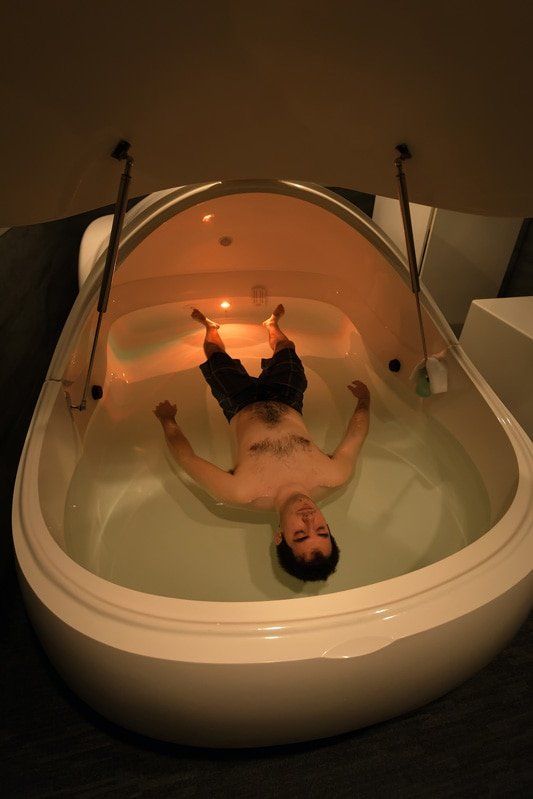 Photo of a man floating