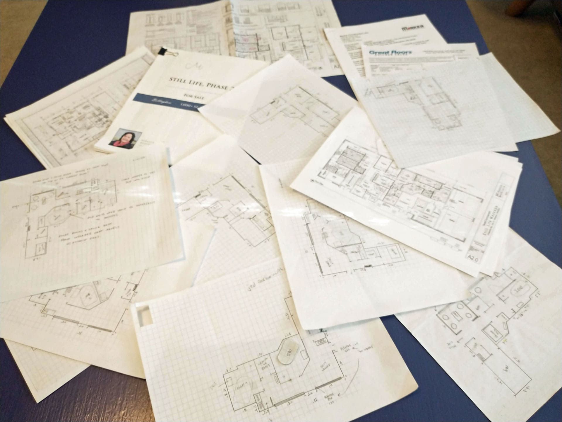 Photo of blueprints