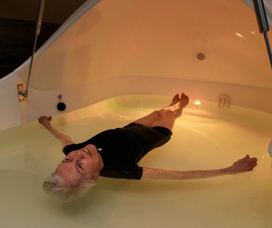 Photo of a man floating