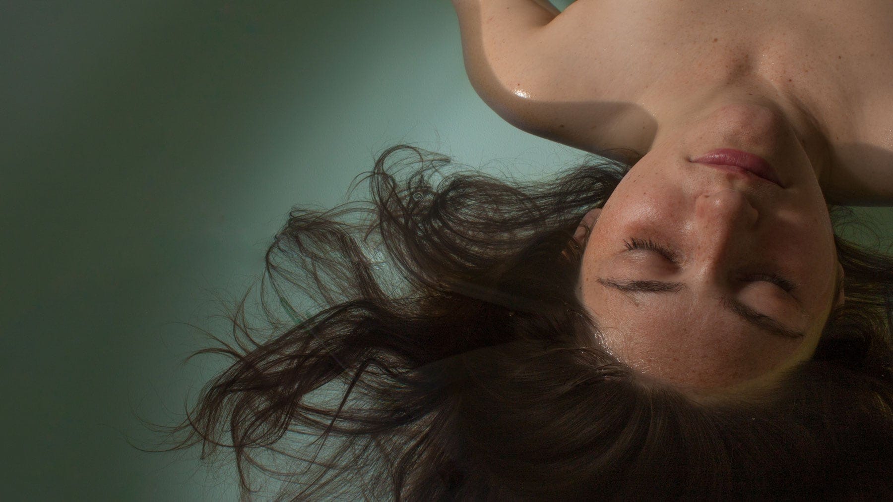 Photo of a woman floating