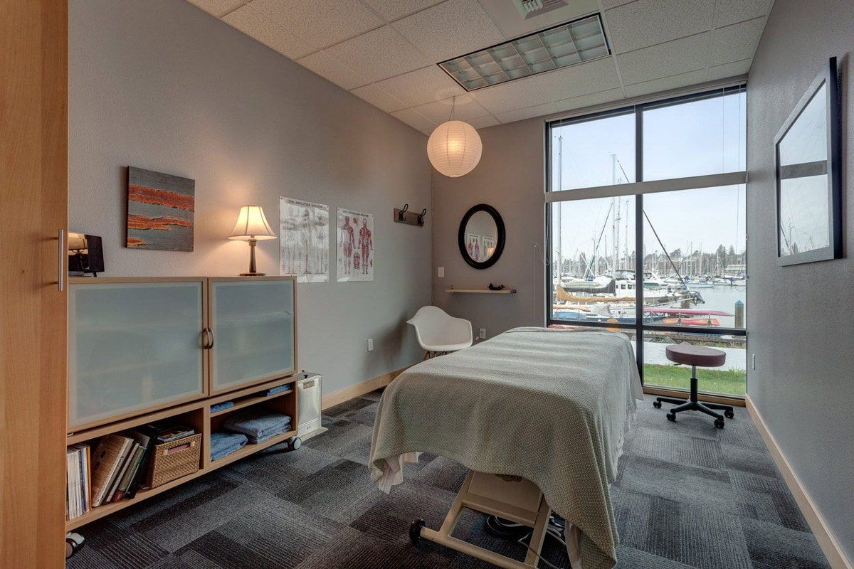 Photo of a massage table
