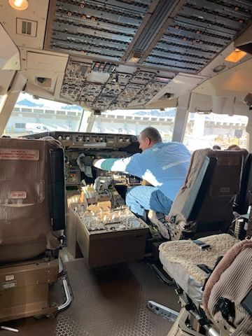 airplane cockpit