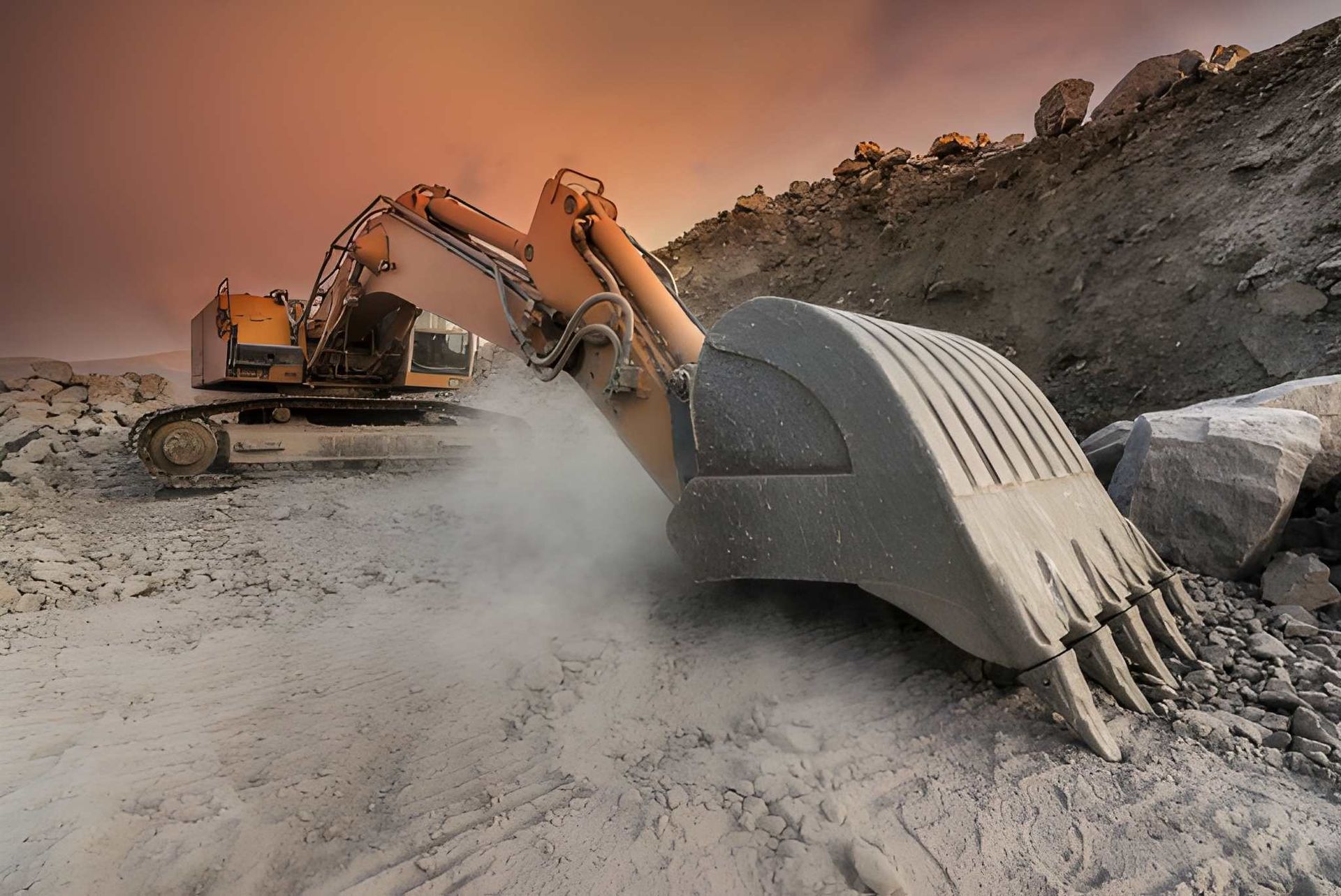 Excavator Dumping Dirt — A & S Cuthel Earthmoving & Transport in Dorrigo, NSW