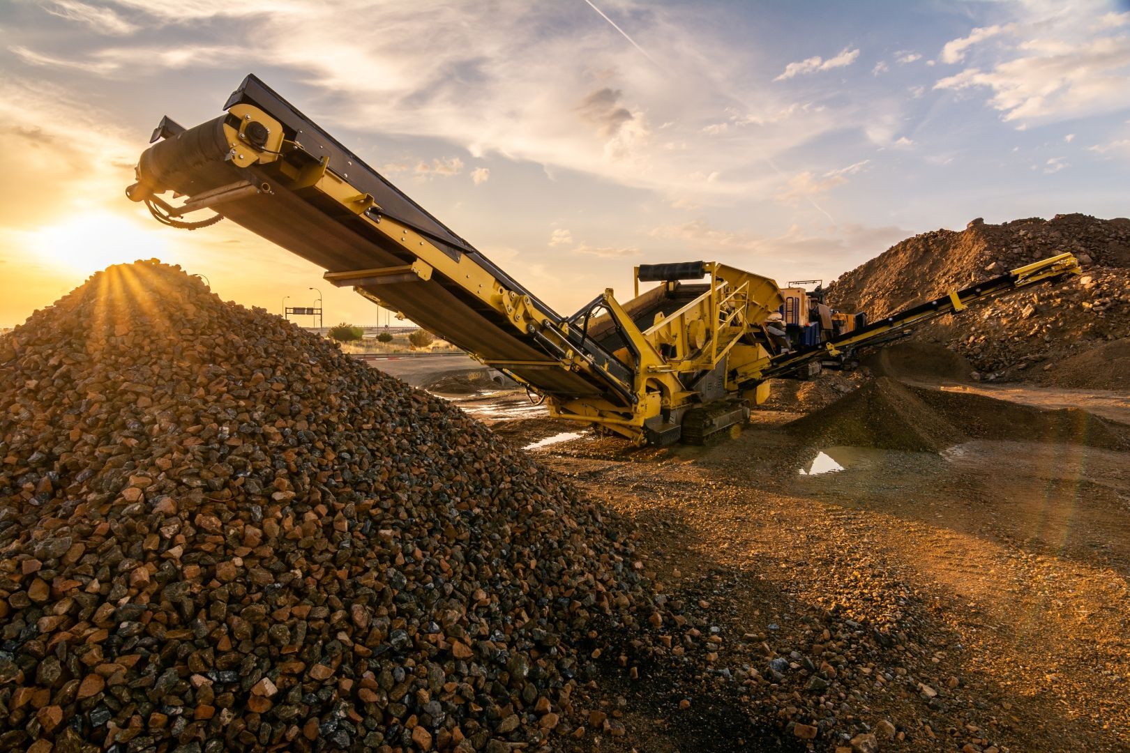 Industrial Conveyor Crushing Gravel — A & S Cuthel Earthmoving & Transport in Dorrigo, NSW