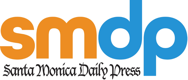The logo for the Santa Monica Daily Press featuring orange 