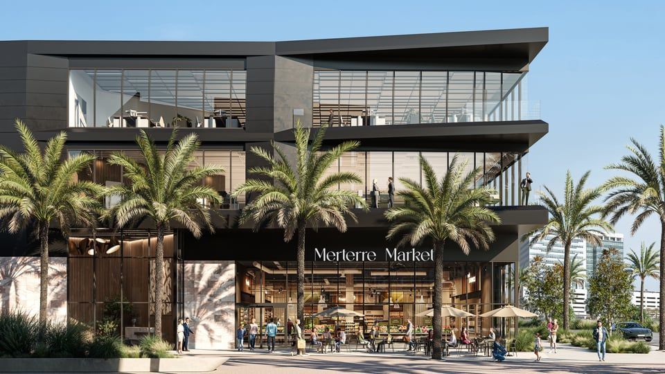 A flat, single-story retail building with a