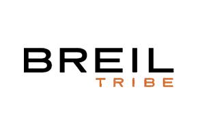 Il logo della tribù Breil è nero e arancione su sfondo bianco.