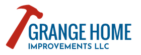 Grange Home Improvements LLC logo with red hammer and blue text