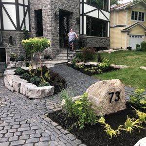 Curb Appeal Concepts natural stone and front garden project