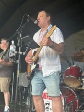 Photo of Bill White playing the guitar.