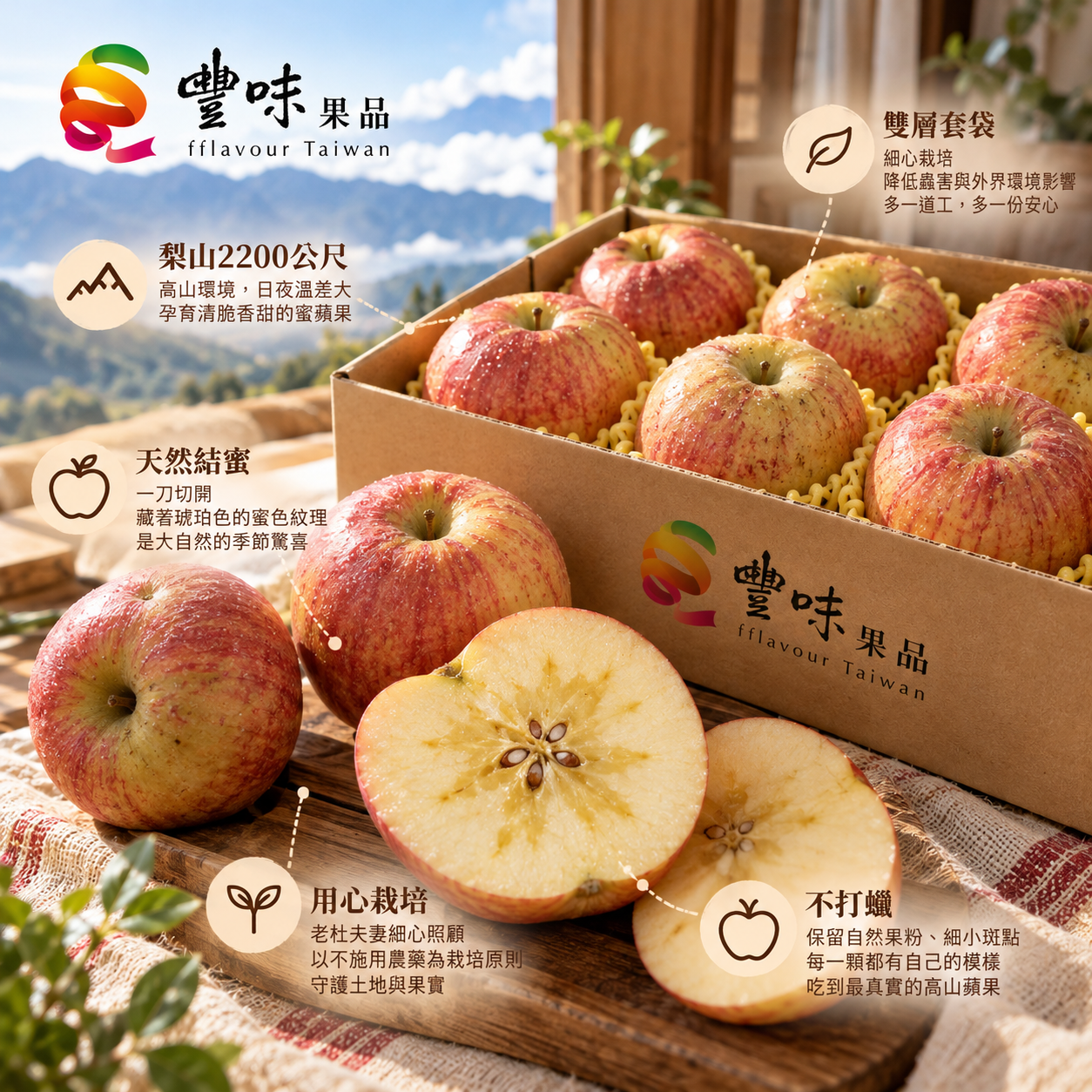 梨山蜜蘋果 自然無農藥