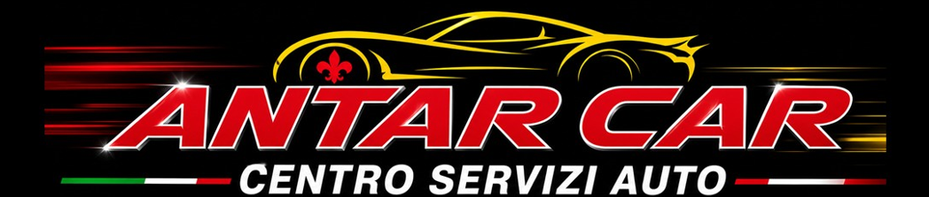 Logo ANTAR CAR in rosso, giallo e bianco su sfondo nero con la scritta &ldquo;CENTRO AUTO SRL&rdquo; sotto.