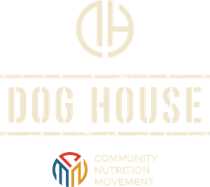 Dog House CrossFit Logo for Dog House and Community Nutrition Movement. Features an upper design of initials and a lower logo with the words