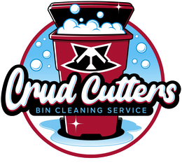 A logo for crud cutters bin cleaning service