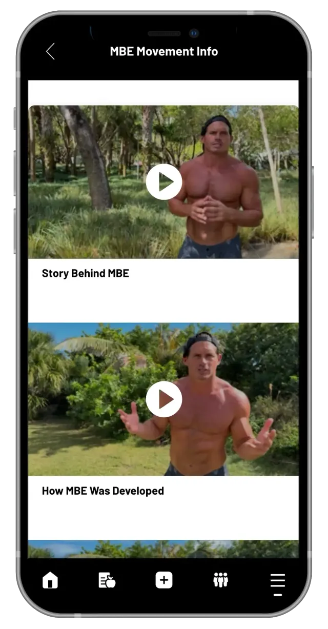 Stronger You App meal plan screen