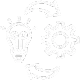 A black and white drawing of a light bulb on a white background.