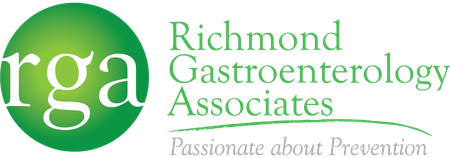 Richmond Gastroenterology Associates logo with green circle and tagline “Passionate about Prevention”