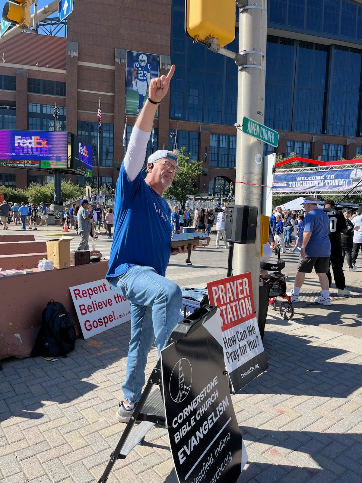 image of biblical evangelism Indianapolis Colts football