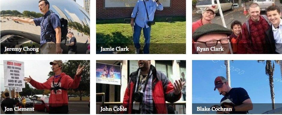 A few of the partnering evangelists at sfoi.org — each profile is a person you can pray for by name.