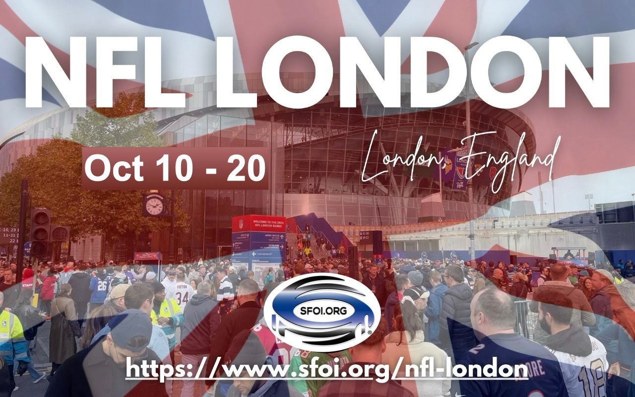 NFL London Outreach, October 10–20, 2025 — Tottenham Hotspur Stadium and Wembley Stadium.