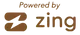 A logo for a company that is powered by zing