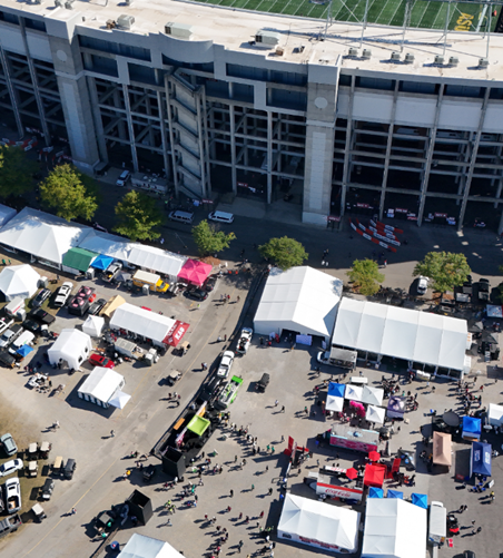 Outdoor event next to stadium