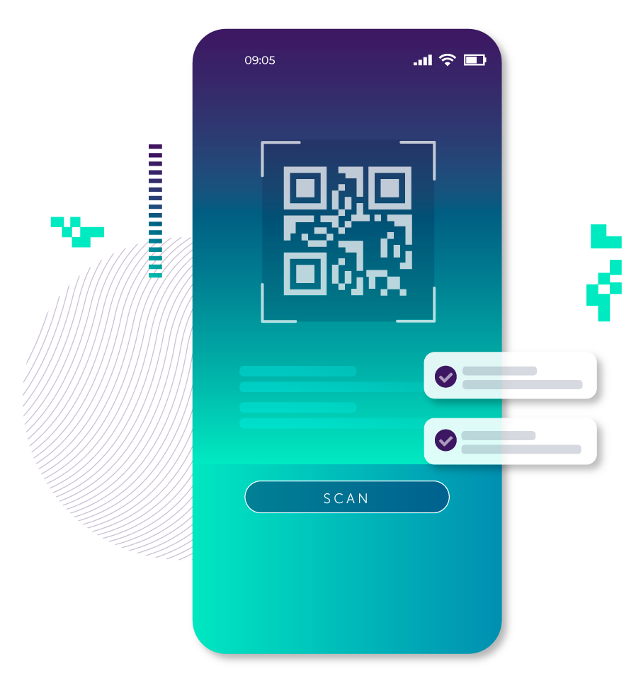 Smart Phone Scaning QR Code