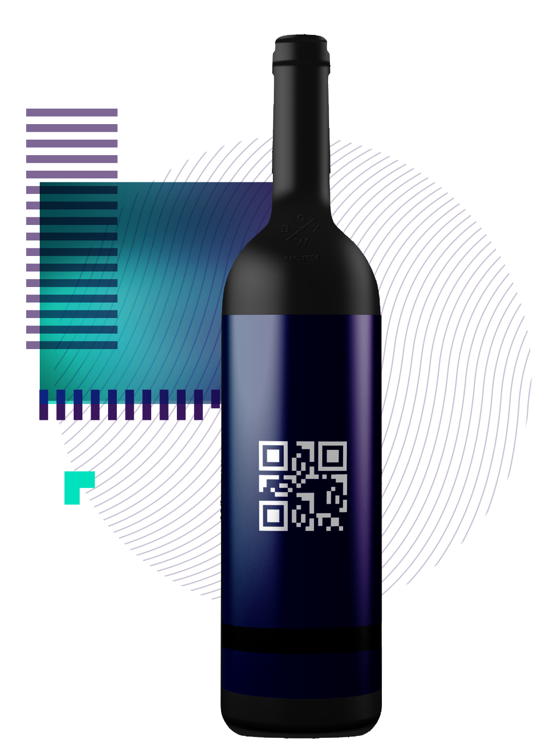 ALC Label - a wine bottle with a QR code e-label