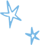 Two blue stars on a white background.